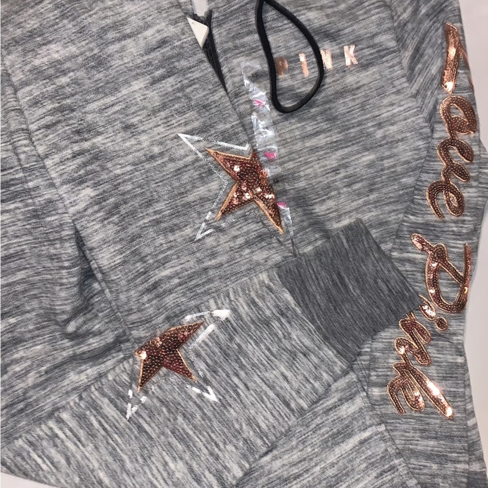 Victoria's Secret PINK Bling Star collection Zip Up and Jogger SET